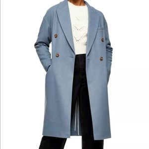 Top shop Brooke Double Breasted coat Blue size 2